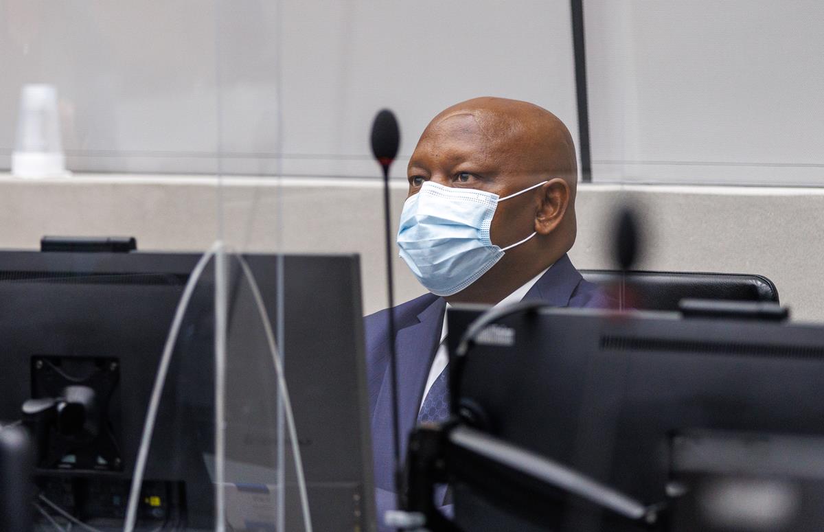 Paul Gicheru at the opening of his trial at the ICC on 15 February 2022 ©ICC-CPI